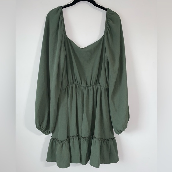 Altar’d State Green Sage Long Sleeve Mini Dress - Picture 2 of 8